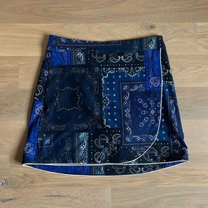 G/Fore Blue Paisley Wrap Skort Size 2